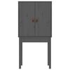 vidaXL Skříň highboard šedá 60x40x120 cm masivní borové dřevo