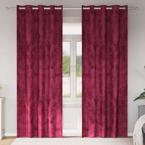 vidaXL Sametov&eacute; z&aacute;věsy 2 pcs v&iacute;nov&aacute; červen&aacute; 245 x 140 cm samet