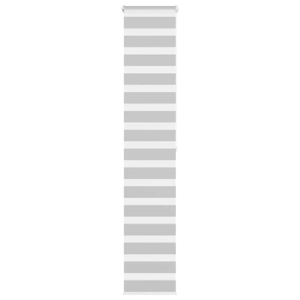 vidaXL Zebra roleta světle &scaron;ed&aacute; 50x200 cm &scaron;&iacute;řka l&aacute;tky 45,9cm polyester