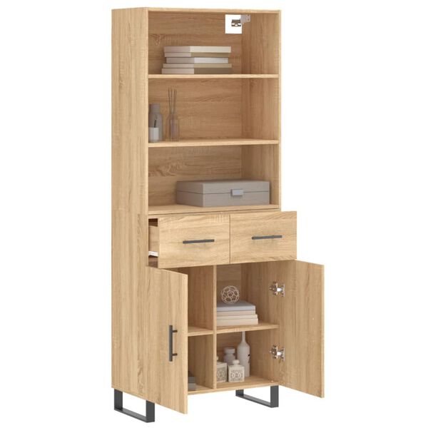 vidaXL Skř&iacute;ň highboard dub sonoma 69,5 x 34 x 180 cm kompozitn&iacute; dřevo