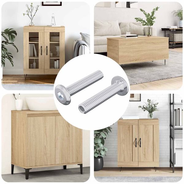 vidaXL Z&aacute;mkov&yacute; &scaron;roub Jednobarevn&yacute; 2 pcs Stř&iacute;brn&aacute; M6 x 30 mm Ocel