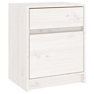 vidaXL Nočn&iacute; stolek b&iacute;l&yacute; 40 x 31 x 50 cm masivn&iacute; borovice