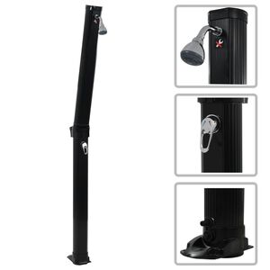 vidaXL Skl&aacute;dac&iacute; sol&aacute;rn&iacute; sprcha čern&aacute; 214 cm 23 l