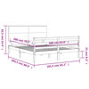vidaXL R&aacute;m postele s čelem 160 x 200 cm masivn&iacute; dřevo