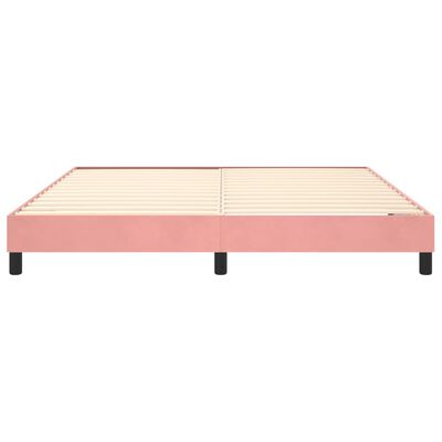 vidaXL Rám postele růžový 180 x 200 cm samet