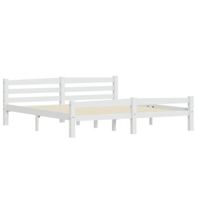 vidaXL Rám postele bílý masivní borové dřevo 180 x 200 cm