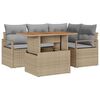 vidaXL Zahradn&iacute; j&iacute;deln&iacute; souprava s pol&scaron;t&aacute;řem 5 pcs Beige a &scaron;ed&aacute;