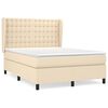 vidaXL Box spring postel s matrac&iacute; kr&eacute;mov&aacute; 140x190 cm textil