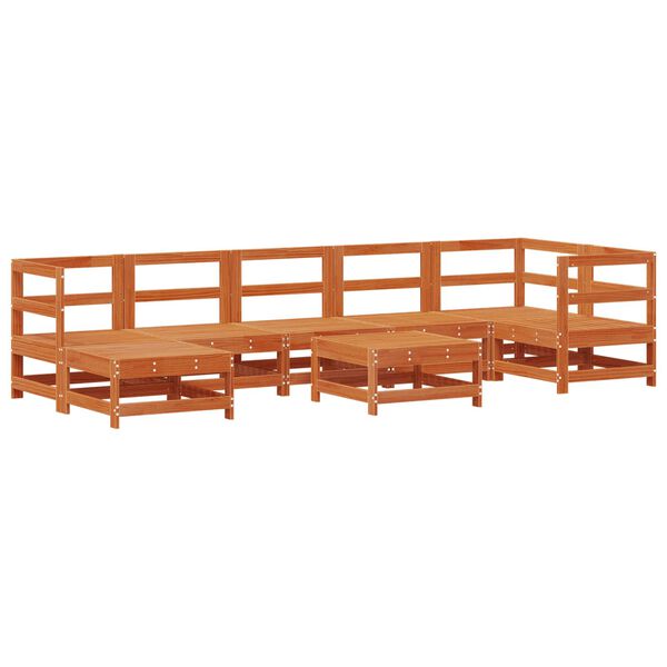 vidaXL Zahradn&iacute; lounge set 8 pcs Voskově hněd&aacute;