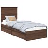 vidaXL Postel s &uacute;ložn&yacute;m prostorem se z&aacute;suvkou Hněd&yacute; dub 75 x 190 cm