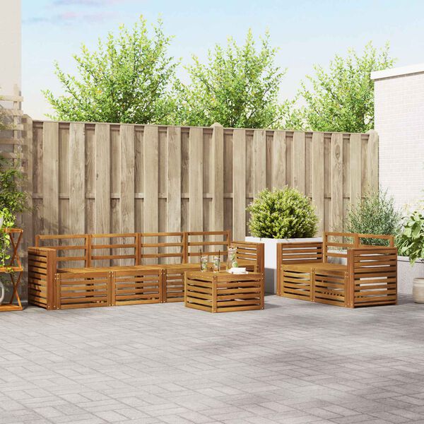 vidaXL Sedac&iacute; soupravy Masivn&iacute; ak&aacute;tov&eacute; dřevo