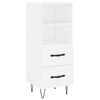 vidaXL Skř&iacute;ň highboard b&iacute;l&aacute; 34,5 x 34 x 180 cm kompozitn&iacute; dřevo