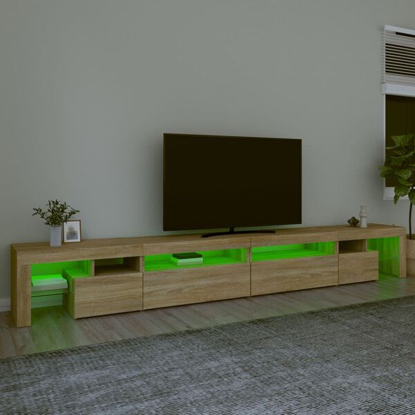 vidaXL TV skř&iacute;ňka s LED osvětlen&iacute;m sonoma dub 290 x 36,5 x 40 cm