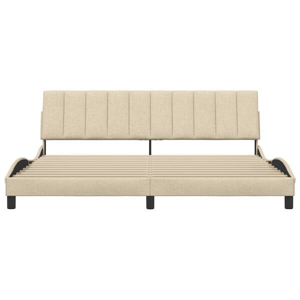 vidaXL R&aacute;m postele bez matrace Hanko kr&eacute;mov&yacute; 200 x 200 cm textil