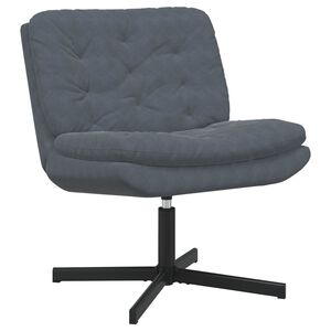 vidaXL Otočn&eacute; relaxačn&iacute; křeslo Tmavě &scaron;ed&aacute; 63 x 75 x 76 cm samet