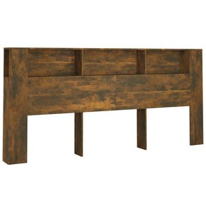 vidaXL Čelo postele s &uacute;ložn&yacute;m prostorem kouřov&yacute; dub 220x18,5x104,5 cm