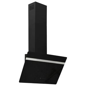 vidaXL N&aacute;stěnn&aacute; digestoř 60 cm ocel a tvrzen&eacute; sklo čern&aacute;