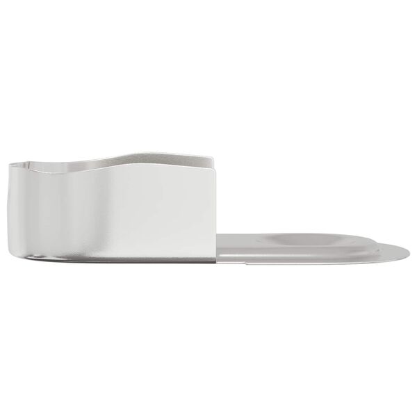 vidaXL Konzole na &scaron;atn&iacute; tyč 12 pcs B&iacute;l&yacute; zinek 40 x 18 x 10 mm Železo