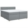 vidaXL Box spring postel s matrac&iacute; světle &scaron;ed&aacute; 200 x 200 cm textil