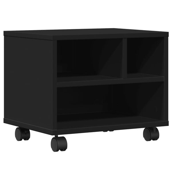 vidaXL Stojan na tiskárnu na kolečkách černý 41 x 32 x 34,5 cm