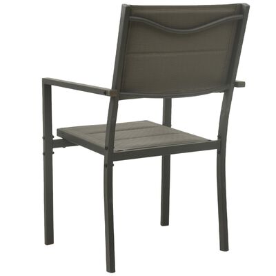 vidaXL Zahradní židle 4 ks textilen a ocel šedé a antracitové