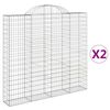 vidaXL Klenut&eacute; gabionov&eacute; ko&scaron;e 2 ks 200x30x180/200cm pozinkovan&eacute; železo