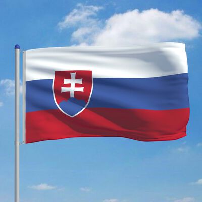 vidaXL Slovenská vlajka a stožár hliník 6 m