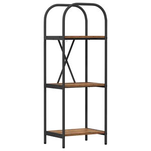vidaXL Knihovna 3 &uacute;rovn&iacute; 40 x 30 x 109 cm Kompozitn&iacute; dřevo Star&eacute; dřevo