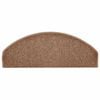 vidaXL Schodov&eacute; rohože 15 ks 65 x 24 x 4 cm hněd&eacute;, půlkulat&eacute;, velk&eacute;