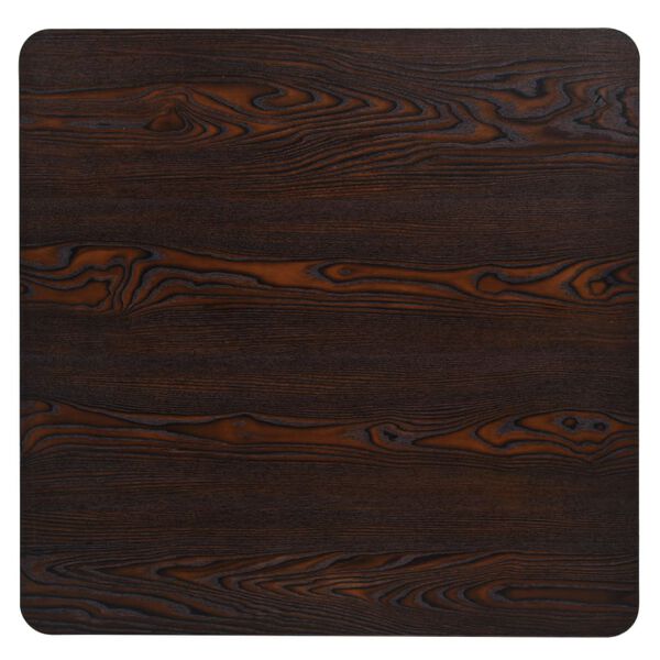 vidaXL Bistro stůl MDF a ocel čtvercový 80 x 80 x 75 cm