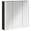 vidaXL Koupelnov&aacute; zrcadlov&aacute; skř&iacute;ň Čern&yacute; dub 73.5 x 15.5 x 70 cm