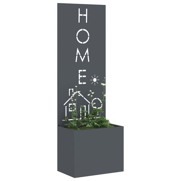 vidaXL Soukrom&iacute; na zahradě Antracit 50 x 140 cm Studeně v&aacute;lcovan&aacute; ocel