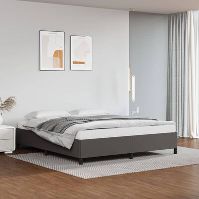 vidaXL Rám postele šedá 180 x 200 cm umělá kůže