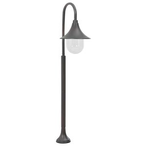 vidaXL Zahradn&iacute; sloupov&aacute; lampa E27 120 cm hlin&iacute;k bronzov&aacute;