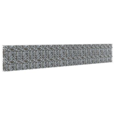 vidaXL Gabionová zeď s víky z pozinkované oceli 600 x 30 x 100 cm