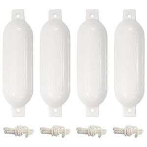vidaXL Lodn&iacute; n&aacute;razn&iacute;k 4 ks b&iacute;l&yacute; &Oslash; 14 x 50 cm PVC