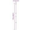 vidaXL Plotový sloupek. Jiný 52 pcs Zelená 3,2 x 3,2 x 170 cm Ocel