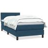 vidaXL Box spring postel s matrac&iacute; tmavě modr&aacute; 80x220 cm samet