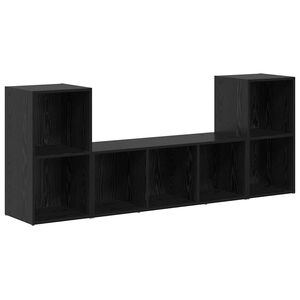 vidaXL Sestava TV skř&iacute;něk 3 ks 107 x 35 x 37 cm Čern&aacute;