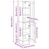 vidaXL Vysok&yacute; bufet Artisanov&yacute; dub 34,5 x 34 x 180 cm kompozitn&iacute; dřevo