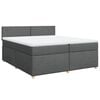 vidaXL Box spring postel s matrac&iacute; tmavě &scaron;ed&aacute; 200x200 cm textil