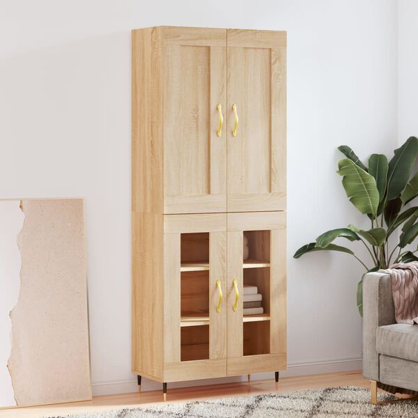 vidaXL Skř&iacute;ň highboard dub sonoma 69,5 x 34 x 180 cm kompozitn&iacute; dřevo