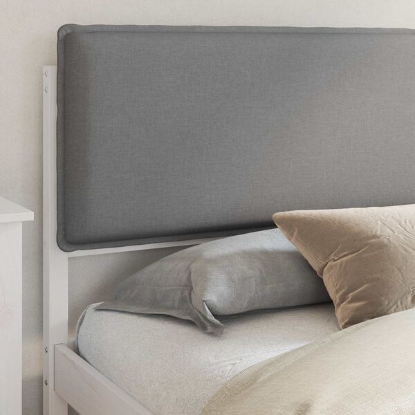 vidaXL R&aacute;m postele s čalouněn&yacute;m čelem s čelo Světle &scaron;ed&aacute; 200 x 200 cm