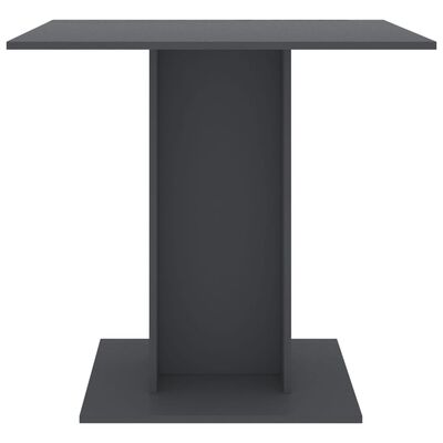 vidaXL Jídelní stůl šedý 80 x 80 x 75 cm dřevotříska