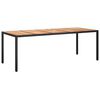 vidaXL Zahradn&iacute; stůl Čern&aacute; 250 x 100 x 75 cm polyratan