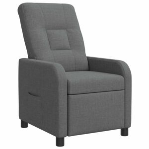 vidaXL Křeslo s funkc&iacute; ležen&iacute; Tmavě &scaron;ed&aacute; Textil