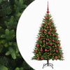 vidaXL Uměl&yacute; v&aacute;nočn&iacute; stromek s baňkami 120 cm 150 LED Tepl&aacute; b&iacute;l&aacute;