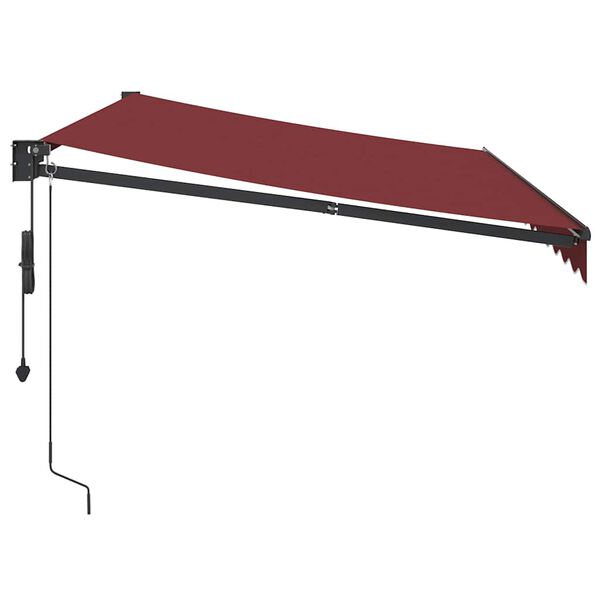 vidaXL Automatick&aacute; zatahovac&iacute; mark&yacute;za burgundsk&aacute; 350 x 250 cm