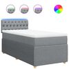 vidaXL Box spring postel s matrac&iacute; světle &scaron;ed&yacute; 100 x 200 cm textil