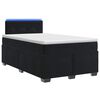 vidaXL Box spring postel s matrac&iacute; a LED Čern&aacute; 120 x 200 cm Samet